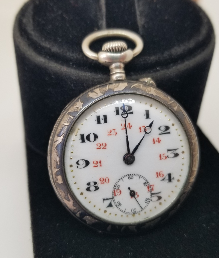 OSMANLI DÖNEMİ SAVATLI GÜMÜŞ KASA CEP SAATİ