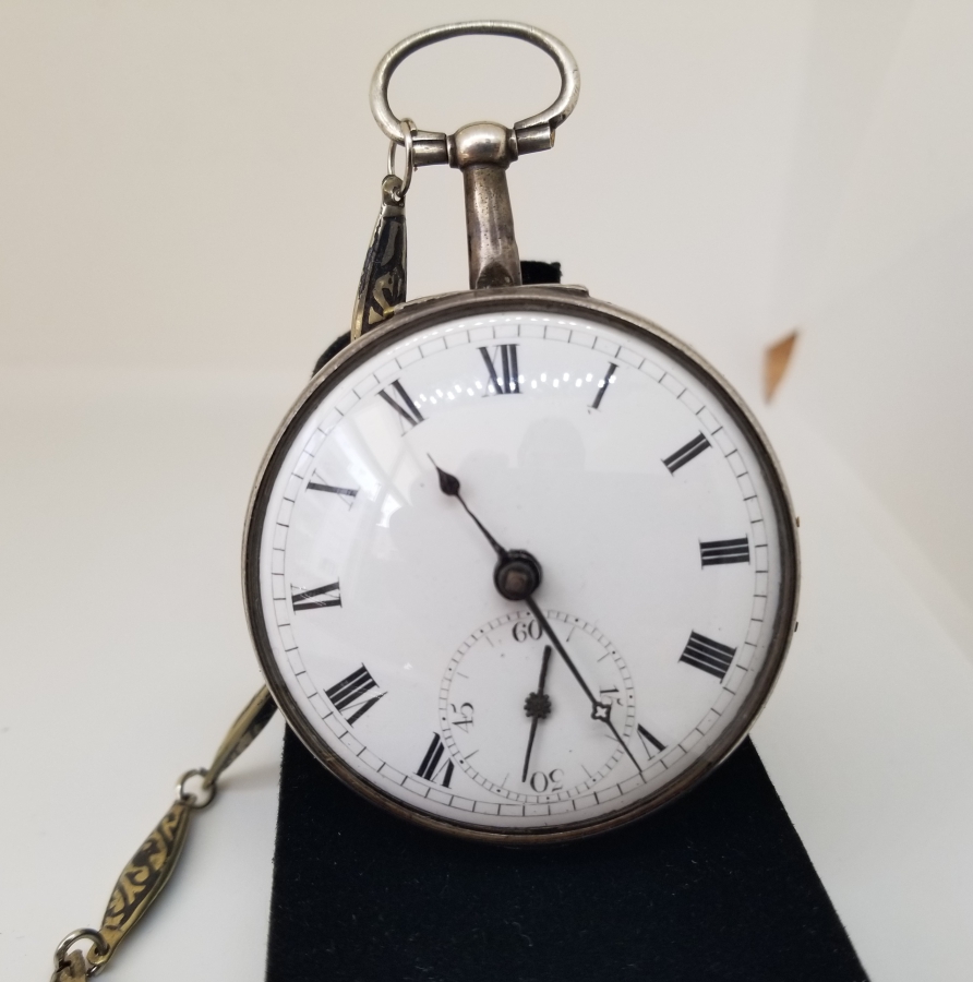 1800 BAŞLARI JOHN EVANS GÜMÜŞ ÇİFT KASA PRIOR CEP SAATİ