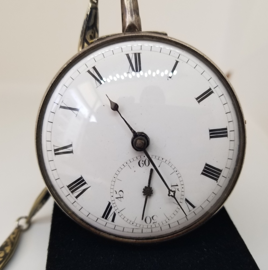 1800 BAŞLARI JOHN EVANS GÜMÜŞ ÇİFT KASA PRIOR CEP SAATİ