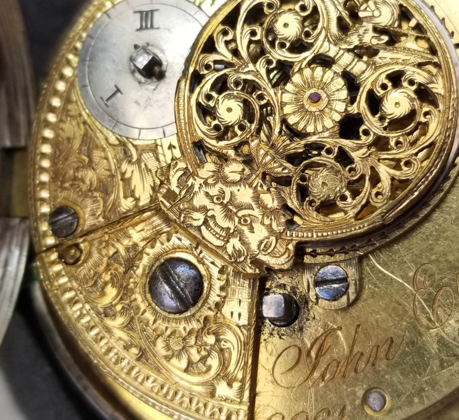 1800 BAŞLARI JOHN EVANS GÜMÜŞ ÇİFT KASA PRIOR CEP SAATİ