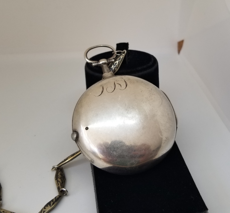 1800 BAŞLARI JOHN EVANS GÜMÜŞ ÇİFT KASA PRIOR CEP SAATİ