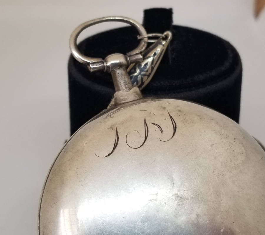 1800 BAŞLARI JOHN EVANS GÜMÜŞ ÇİFT KASA PRIOR CEP SAATİ