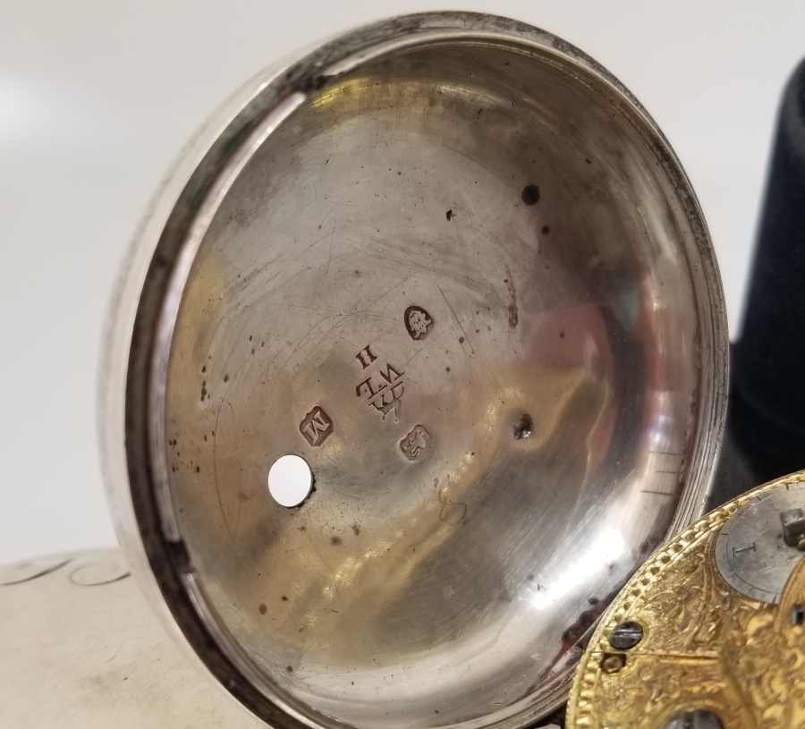 1800 BAŞLARI JOHN EVANS GÜMÜŞ ÇİFT KASA PRIOR CEP SAATİ