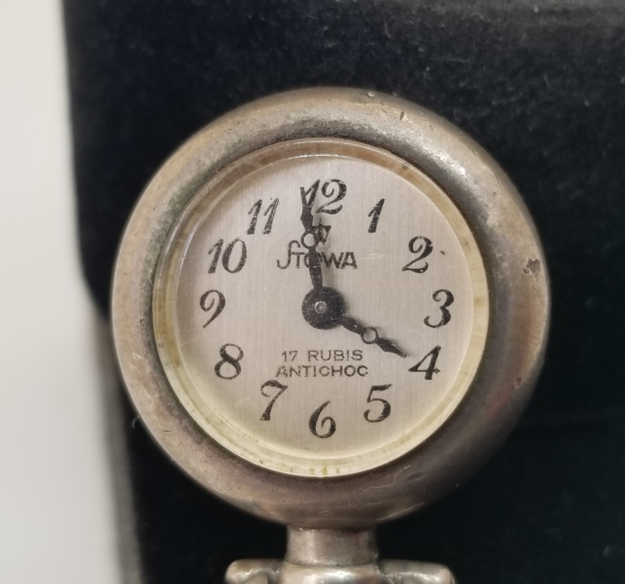 GÜMÜŞ KASA ANTİKA KURMALI KOLYE SAAT