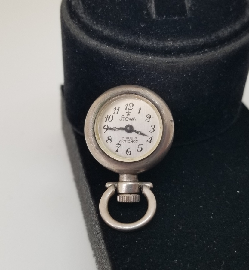 GÜMÜŞ KASA ANTİKA KURMALI KOLYE SAAT