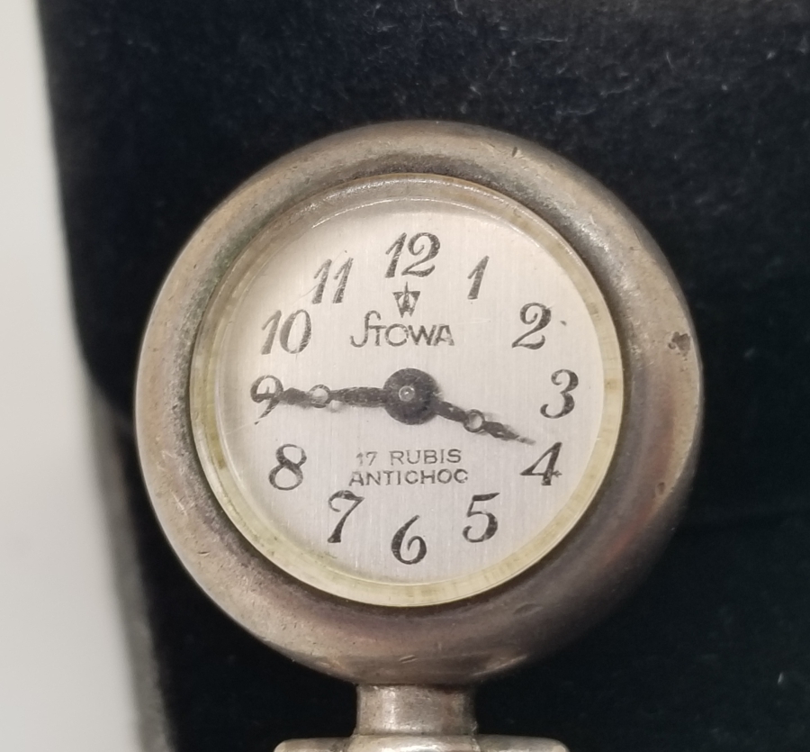 GÜMÜŞ KASA ANTİKA KURMALI KOLYE SAAT