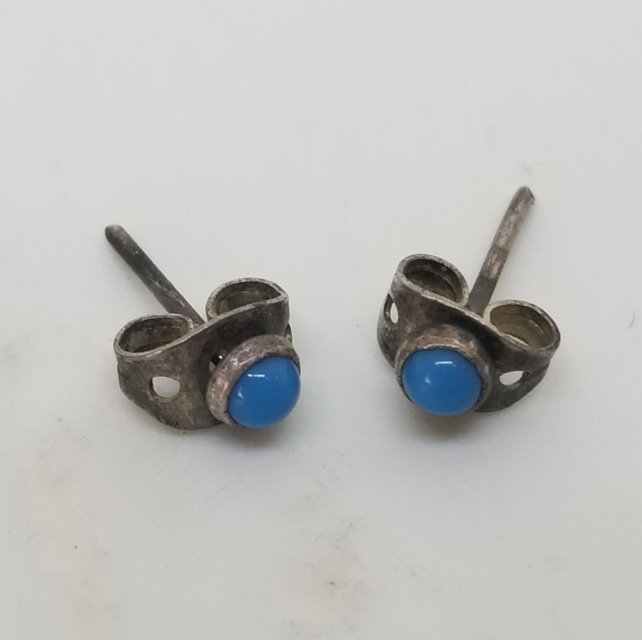 TURKUAZ TAŞLI GÜMÜŞ KÜPE