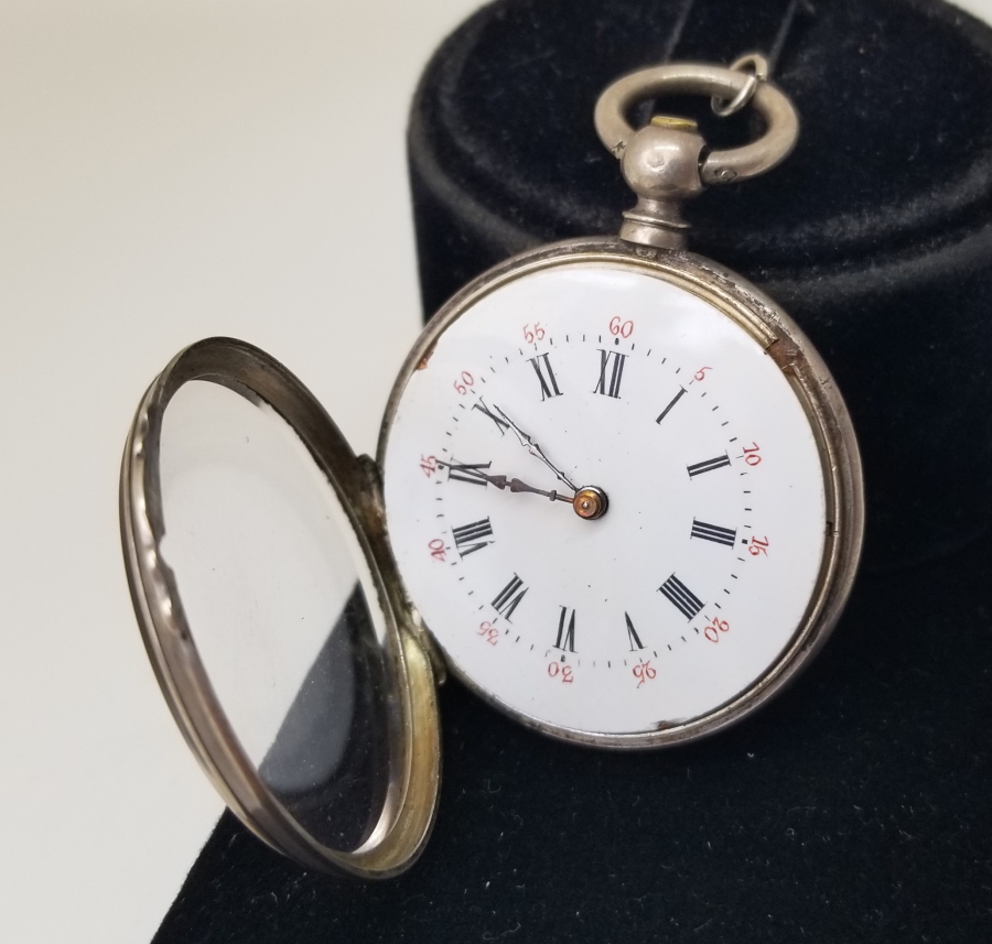 ARKADAN KURMALI GÜMÜŞ KASA OSMANLI DÖNEMİ CEP SAATİ