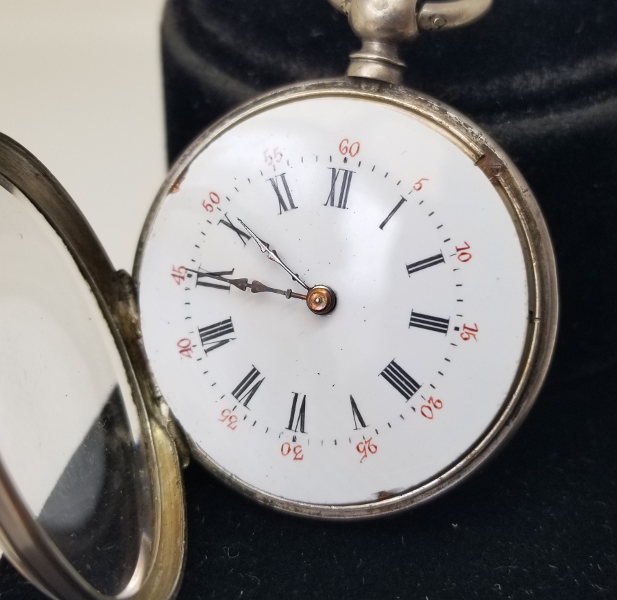 ARKADAN KURMALI GÜMÜŞ KASA OSMANLI DÖNEMİ CEP SAATİ