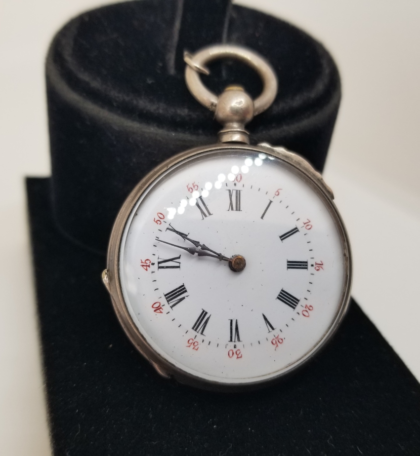 ARKADAN KURMALI GÜMÜŞ KASA OSMANLI DÖNEMİ CEP SAATİ