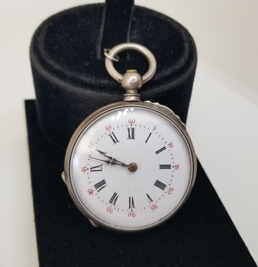 ARKADAN KURMALI GÜMÜŞ KASA OSMANLI DÖNEMİ CEP SAATİ