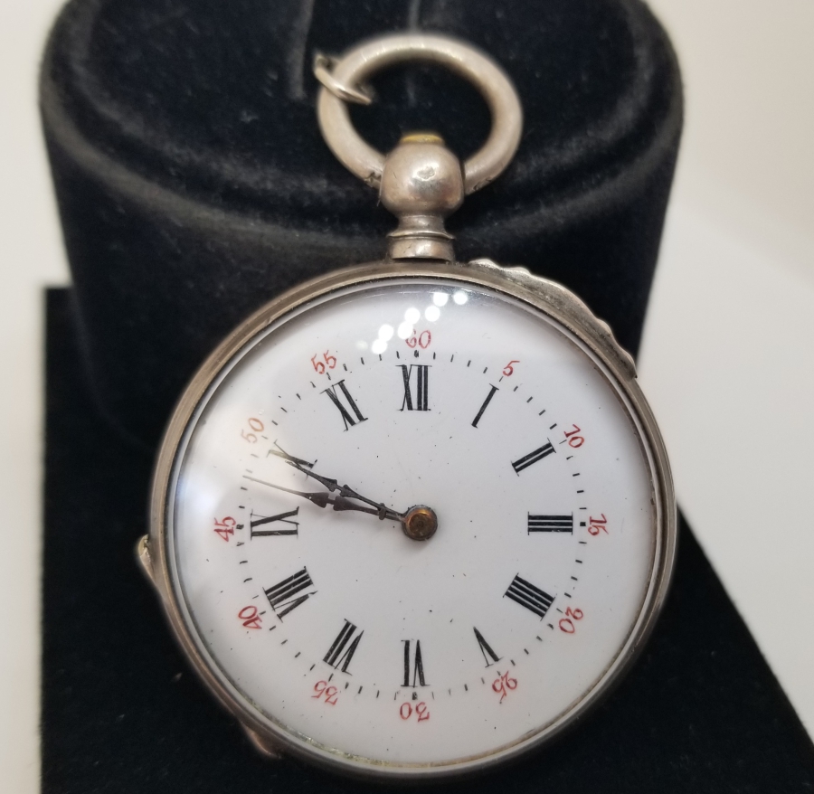 ARKADAN KURMALI GÜMÜŞ KASA OSMANLI DÖNEMİ CEP SAATİ