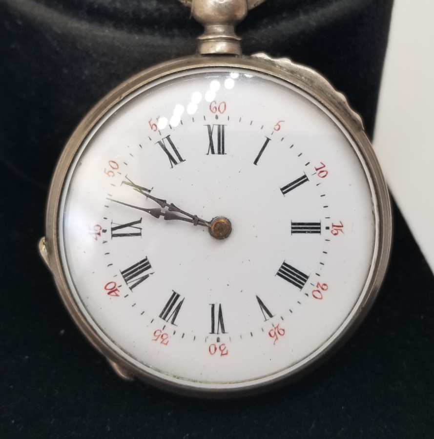 ARKADAN KURMALI GÜMÜŞ KASA OSMANLI DÖNEMİ CEP SAATİ