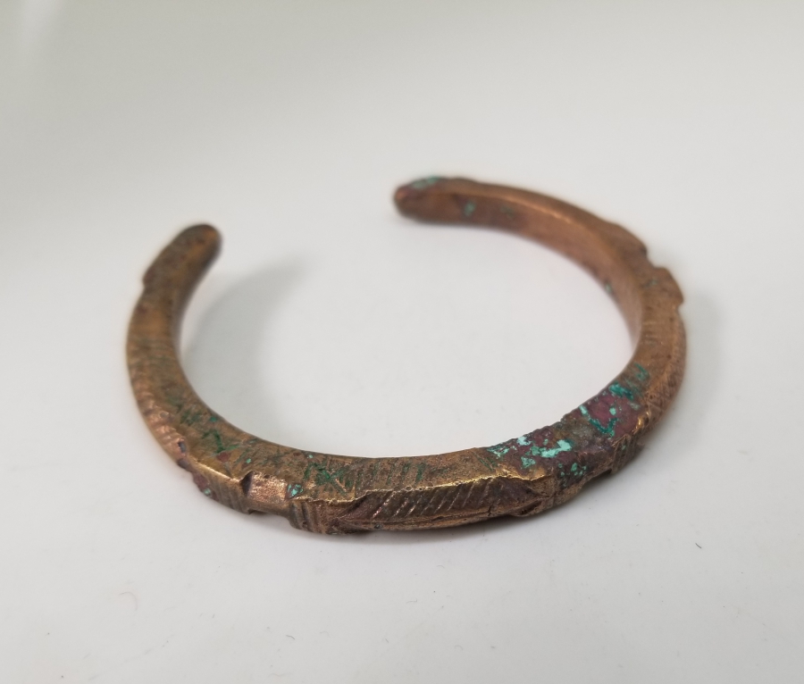 KABARTMA İŞÇİLİKLİ OSMANLI DÖNEMİ BRONZ BİLEKLİK - BİLEZİK