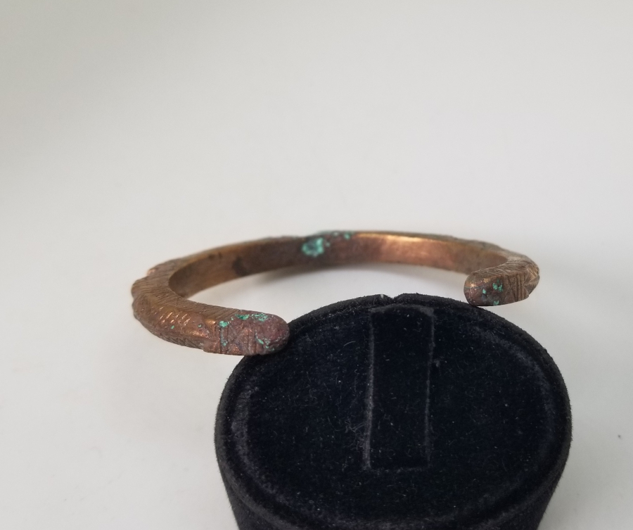 KABARTMA İŞÇİLİKLİ OSMANLI DÖNEMİ BRONZ BİLEKLİK - BİLEZİK