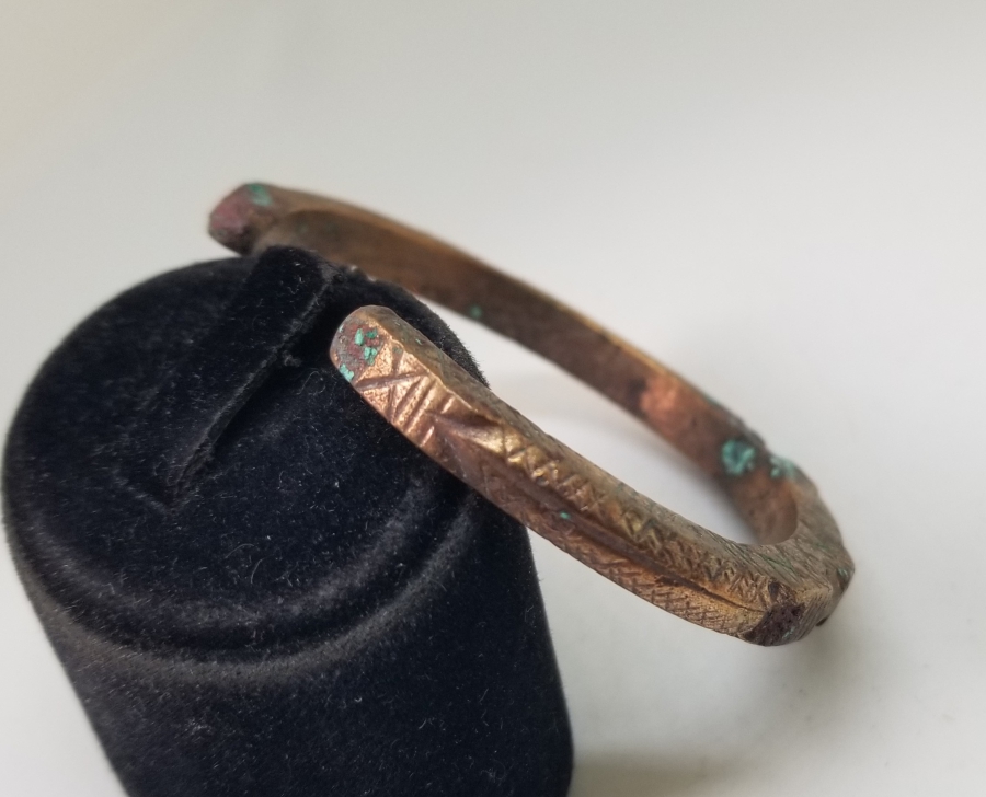 KABARTMA İŞÇİLİKLİ OSMANLI DÖNEMİ BRONZ BİLEKLİK - BİLEZİK