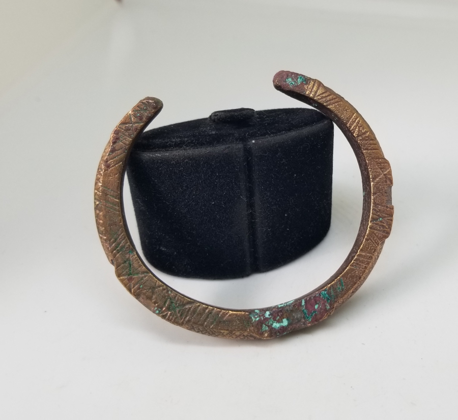KABARTMA İŞÇİLİKLİ OSMANLI DÖNEMİ BRONZ BİLEKLİK - BİLEZİK