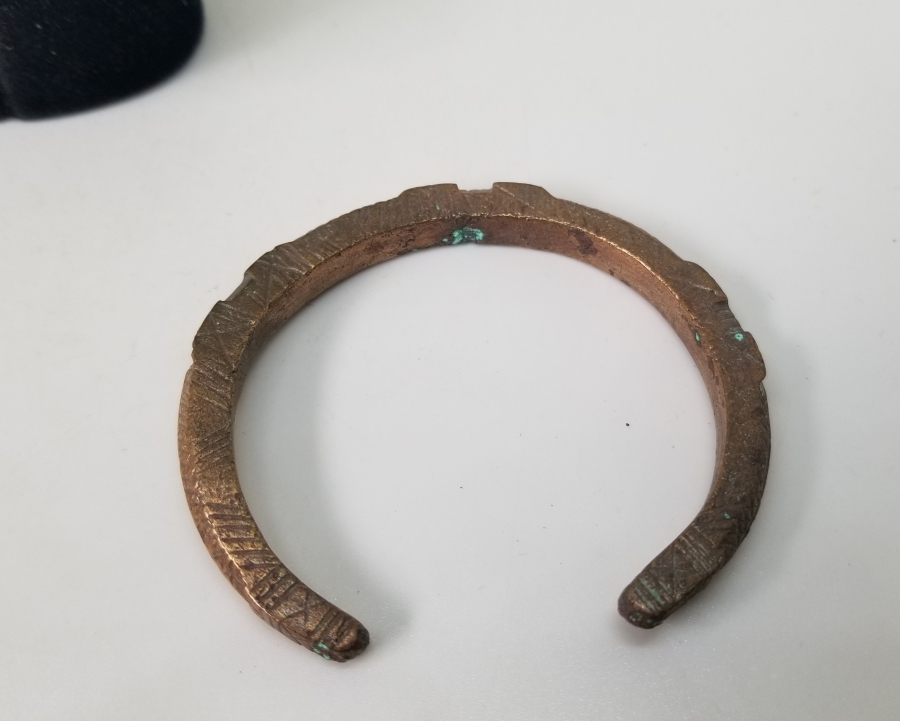 KABARTMA İŞÇİLİKLİ OSMANLI DÖNEMİ BRONZ BİLEKLİK - BİLEZİK