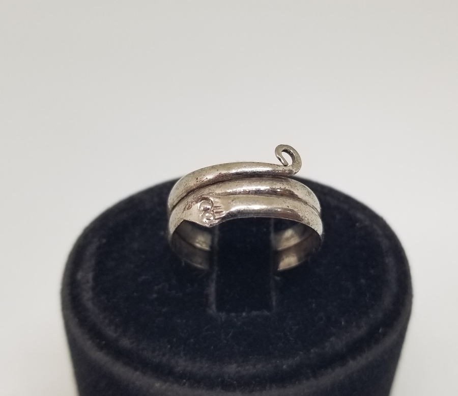 KABARTMA İŞÇİLİKLİ YILAN FORMLU OSMANLI DÖNEMİ RUM İŞİ YÜZÜK