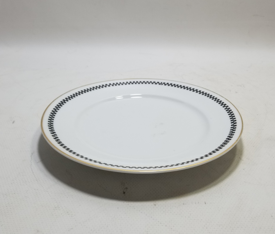 ARKASI OSMANLICA YAZILI VE ALTIN VARAKLI PORSELEN TABAK