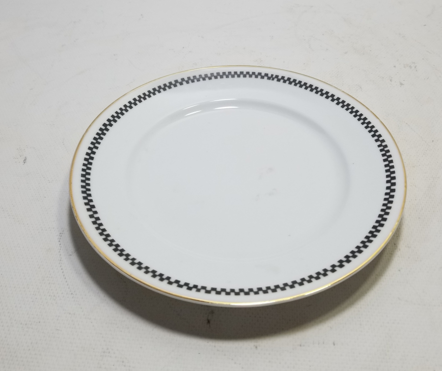 ARKASI OSMANLICA YAZILI VE ALTIN VARAKLI PORSELEN TABAK