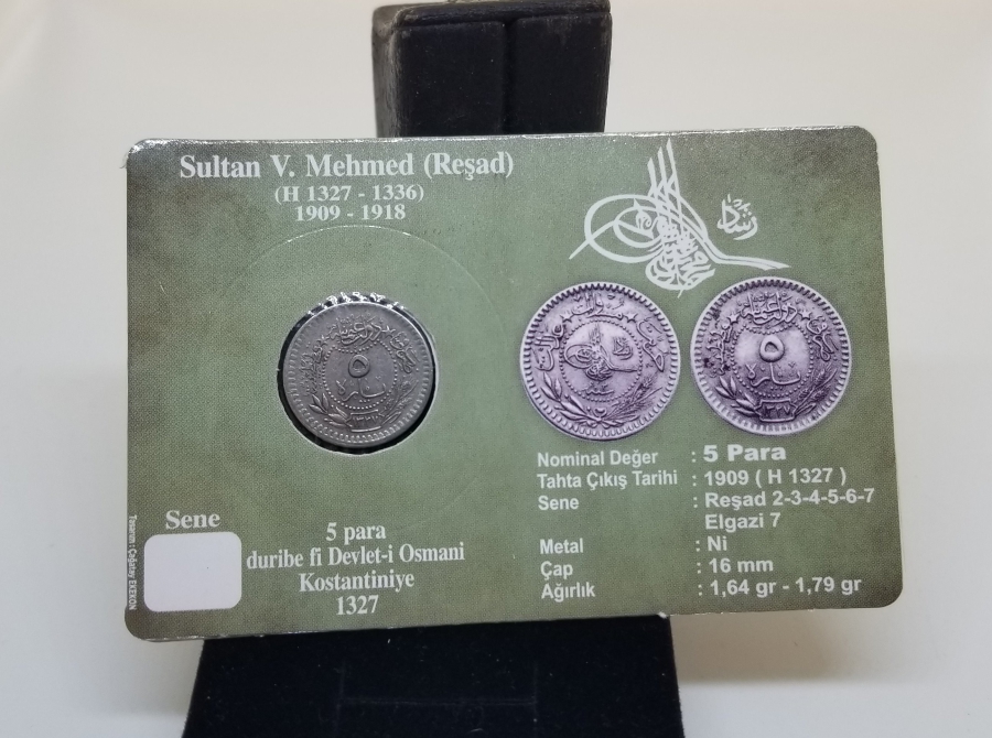 MEHMED REŞAD HAN DÖNEMİ KAPAMASINDA NİKEL 5 PARA