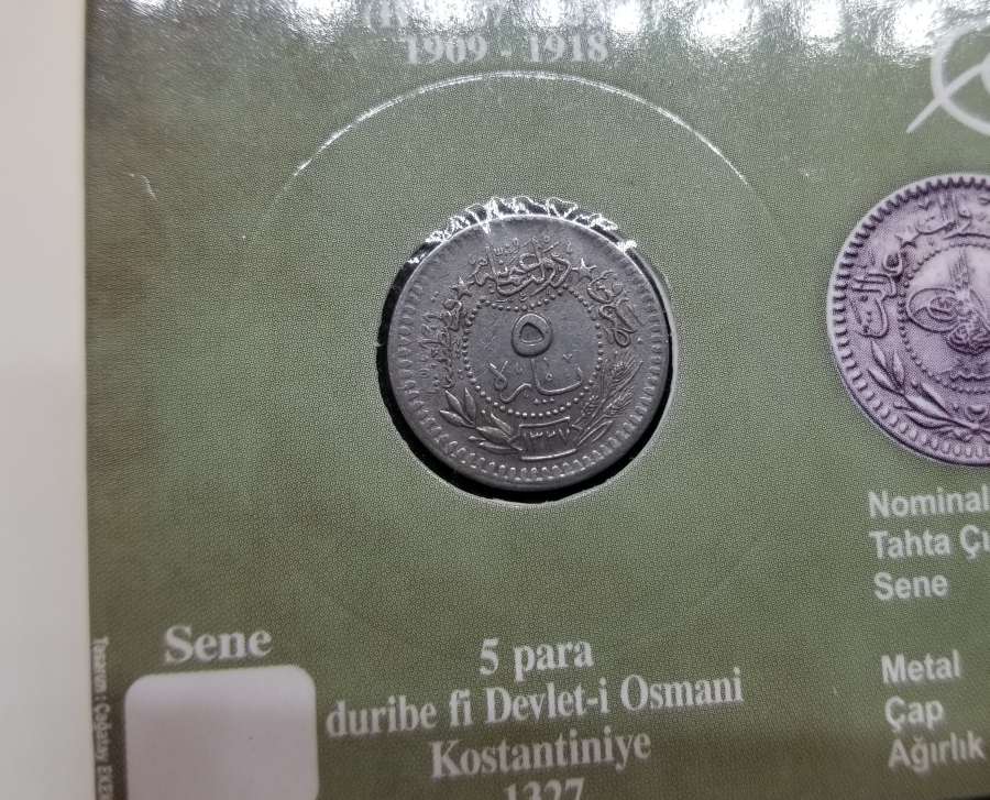 MEHMED REŞAD HAN DÖNEMİ KAPAMASINDA NİKEL 5 PARA