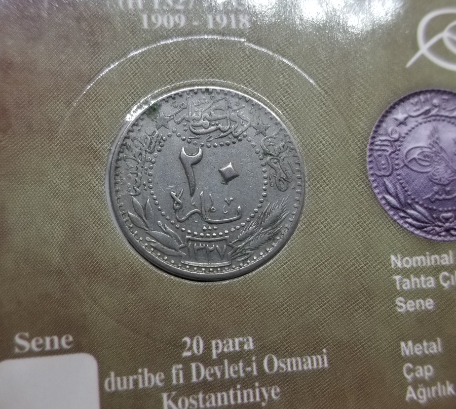 MEHMED REŞAD HAN DÖNEMİ KAPAMASINDA NİKEL 20 PARA