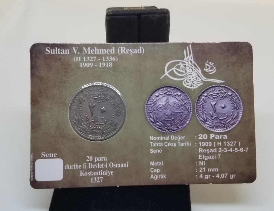 MEHMED REŞAD HAN DÖNEMİ KAPAMASINDA NİKEL 20 PARA
