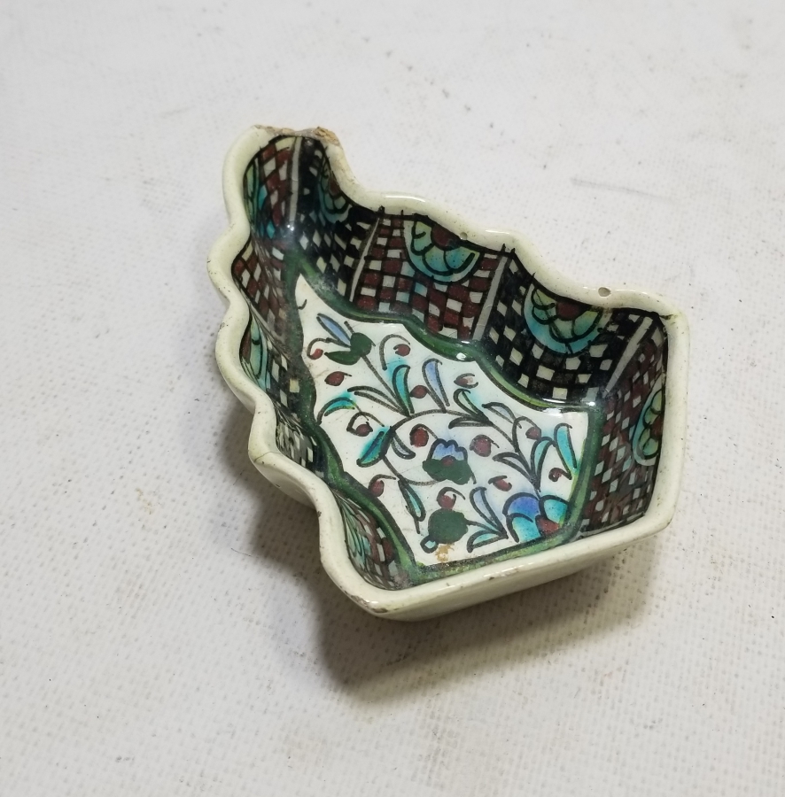 OSMANLI DÖNEMİ KUBBELİ FORMLU EL BOYAMA KÜTAHYA HURMALIK - İFTARİYELİK