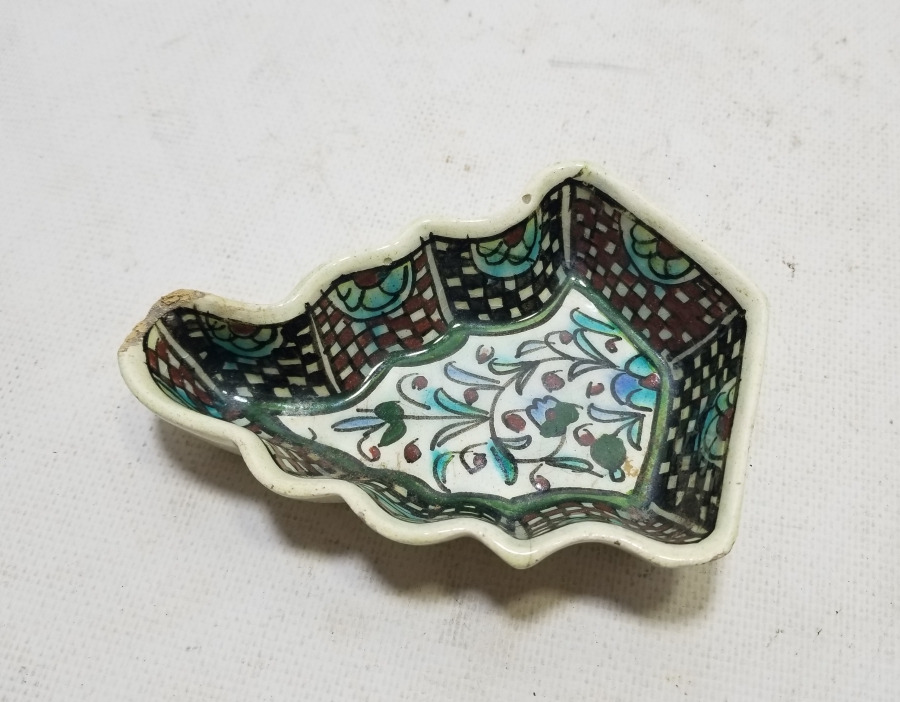 OSMANLI DÖNEMİ KUBBELİ FORMLU EL BOYAMA KÜTAHYA HURMALIK - İFTARİYELİK