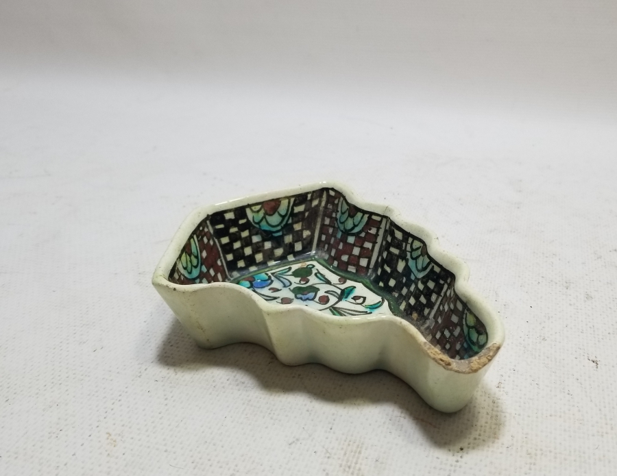 OSMANLI DÖNEMİ KUBBELİ FORMLU EL BOYAMA KÜTAHYA HURMALIK - İFTARİYELİK