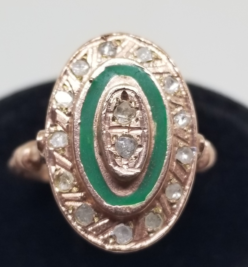 FRANSIZ MEKİĞİ MODELİ ELMAS TAŞLI YÜZÜK