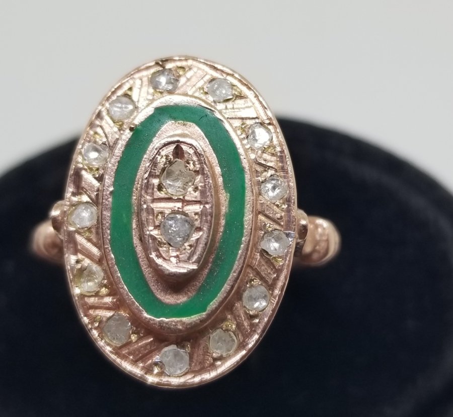 FRANSIZ MEKİĞİ MODELİ ELMAS TAŞLI YÜZÜK