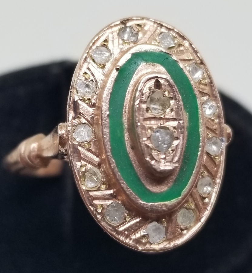 FRANSIZ MEKİĞİ MODELİ ELMAS TAŞLI YÜZÜK