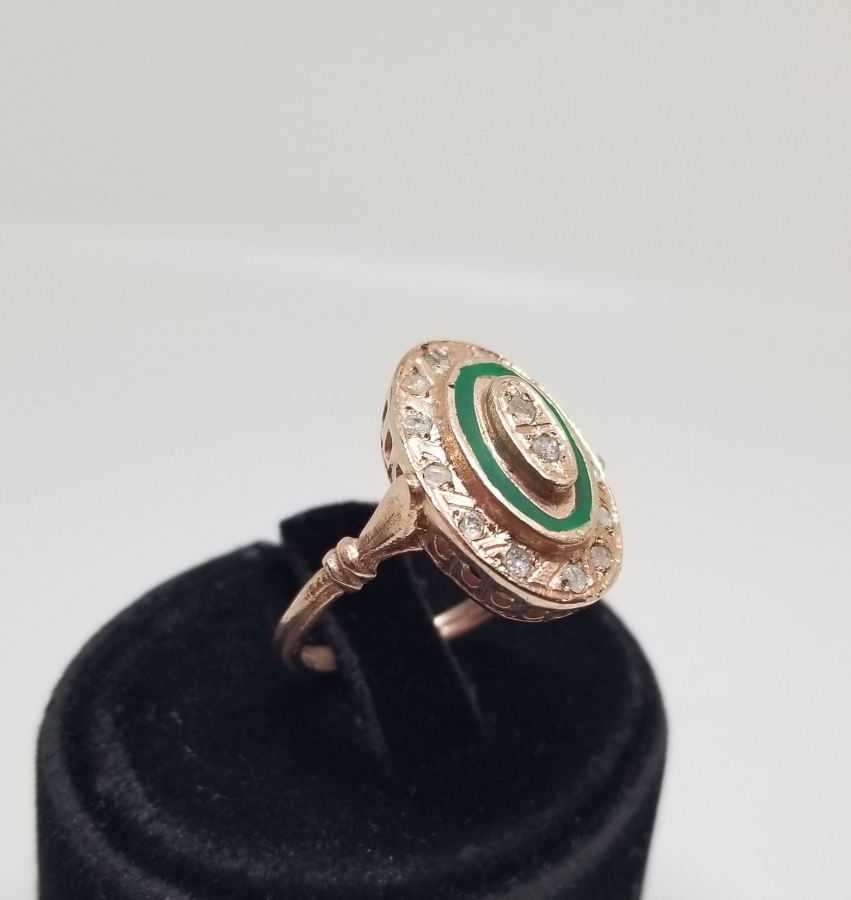 FRANSIZ MEKİĞİ MODELİ ELMAS TAŞLI YÜZÜK