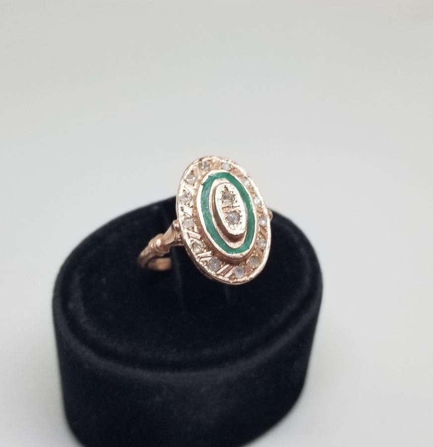 FRANSIZ MEKİĞİ MODELİ ELMAS TAŞLI YÜZÜK