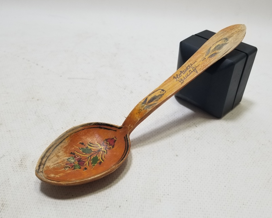 USTA İMZALI EL BOYAMA ANTİKA TAHTA KAŞIK