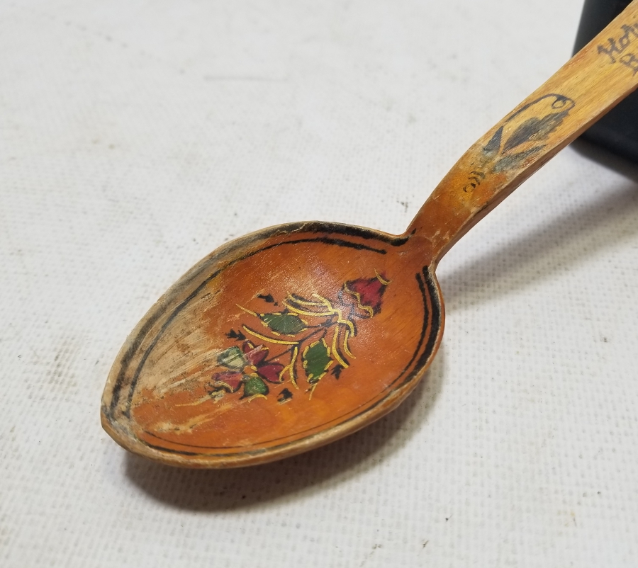 USTA İMZALI EL BOYAMA ANTİKA TAHTA KAŞIK