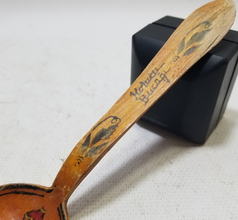 USTA İMZALI EL BOYAMA ANTİKA TAHTA KAŞIK