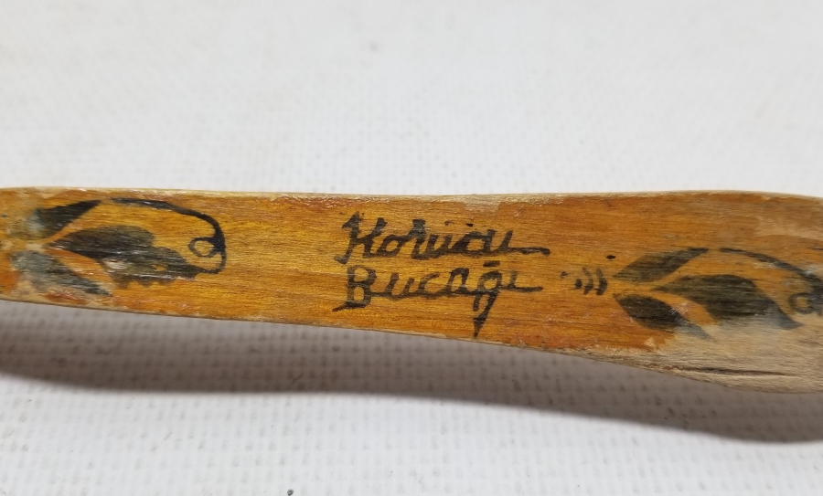 USTA İMZALI EL BOYAMA ANTİKA TAHTA KAŞIK