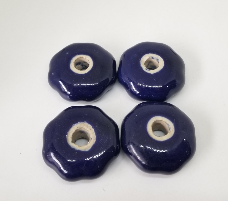 ÜZERİ EL BOYAMA OSMANLI DÖNEMİ PORSELEN ÇEKMECE KULPLARI LOTU