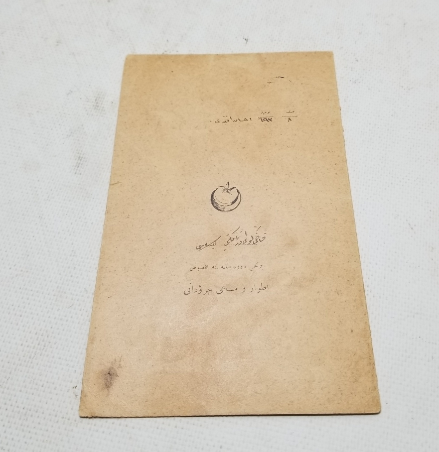 CUMHURİYET BAŞLARI OSMANLICA YAZILI KARNE