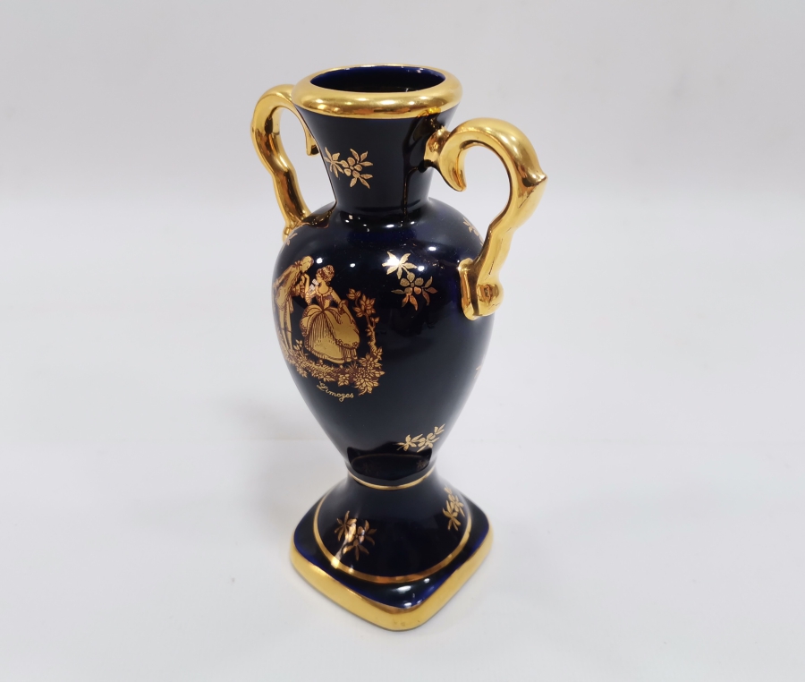 ANTİKA PORSELEN MİNYATÜR LİMOGES VAZO