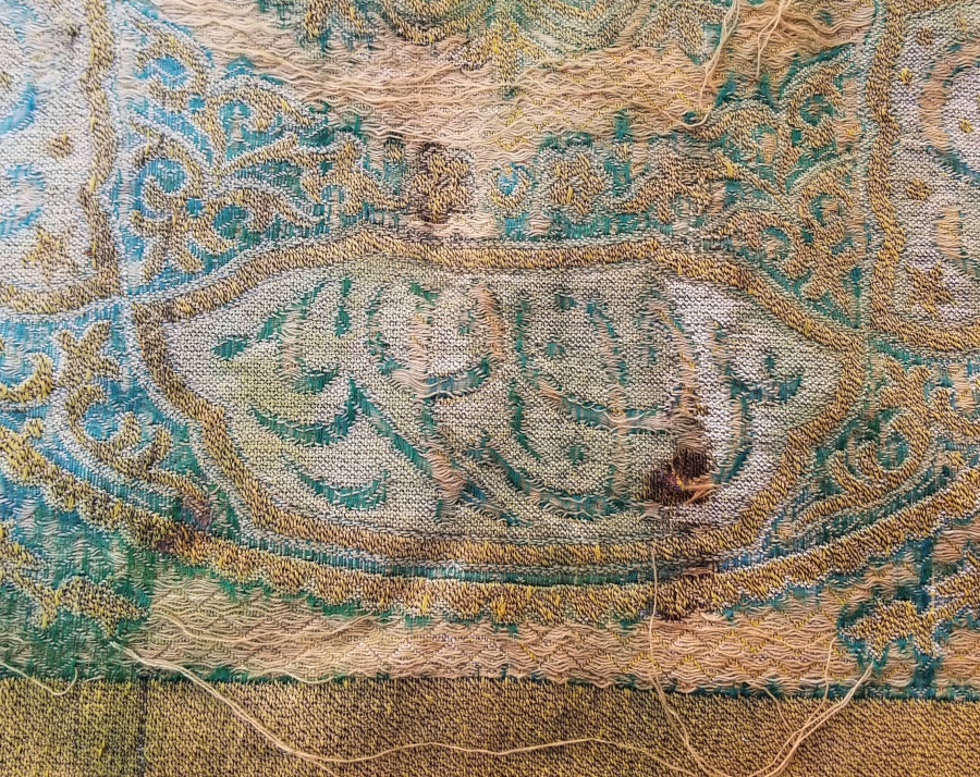 OSMANLI DÖNEMİ HEREKE DOKUMASI İPEK NADİR SAKAL-I ŞERİF - KUTSAL EMANET ÖRTÜSÜ