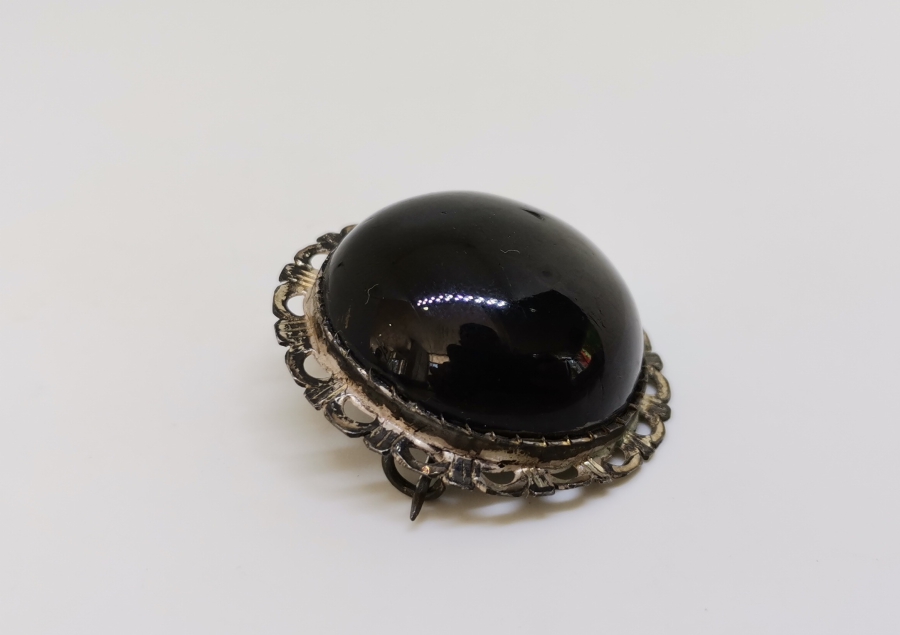 OSMANLI DÖNEMİ OLTU TAŞLI ÖZEL YAPIM GÜMÜŞ BROŞ