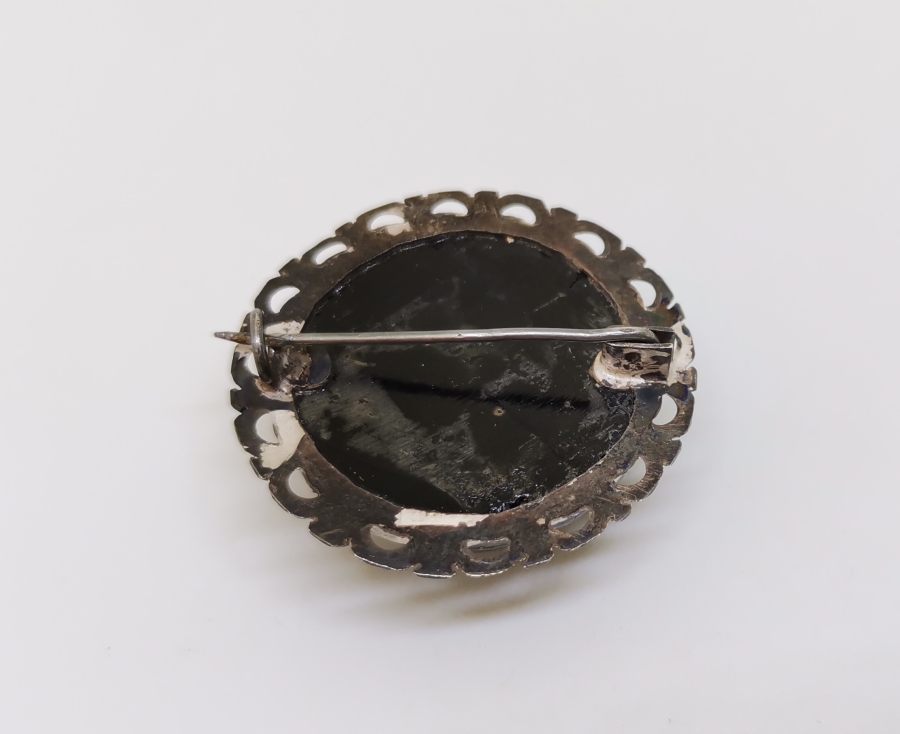 OSMANLI DÖNEMİ OLTU TAŞLI ÖZEL YAPIM GÜMÜŞ BROŞ