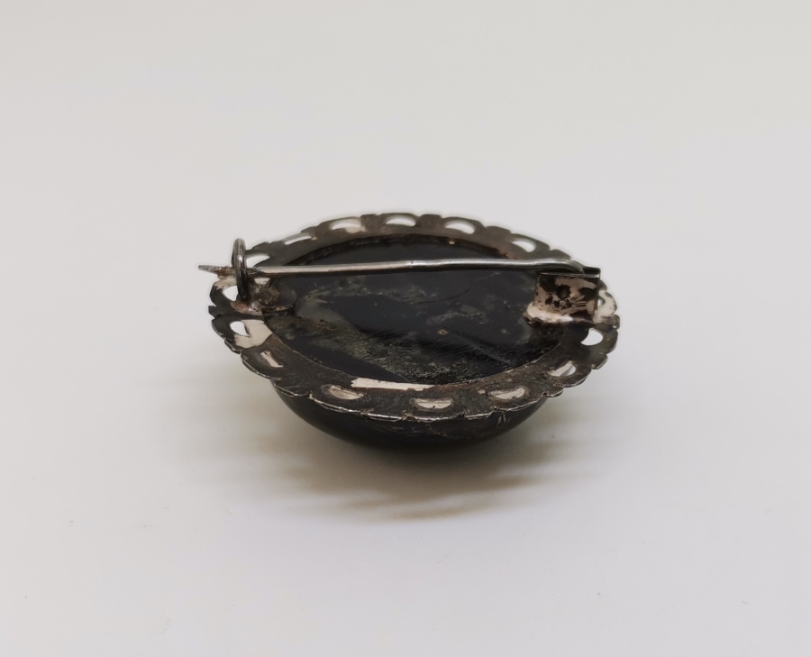 OSMANLI DÖNEMİ OLTU TAŞLI ÖZEL YAPIM GÜMÜŞ BROŞ