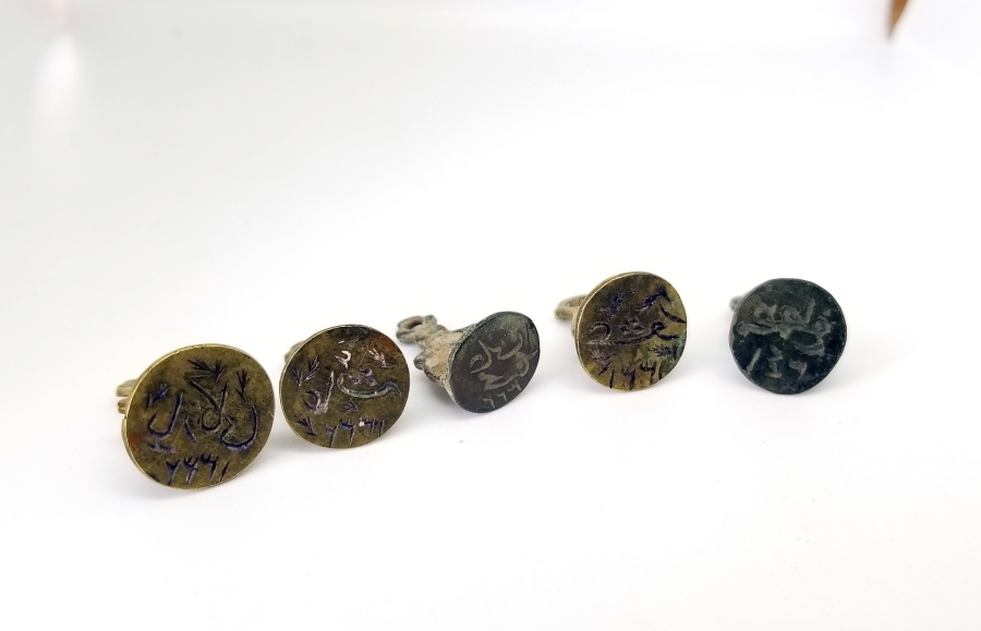 OSMANLI DÖNEMİ EL KAZIMA ŞAHIS MÜHÜRLERİ LOTU