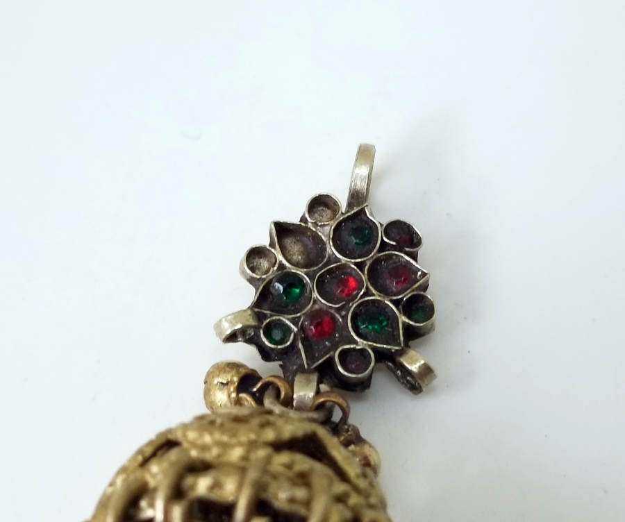 ÜZERİ ALTIN VERMEYLİ TÜRKMEN İŞİ KOLYE UCU